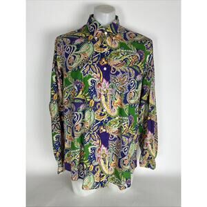 VTG Polo Ralph Lauren Paisley Button Down Longsleeve Shirt extra Large Men’s XL